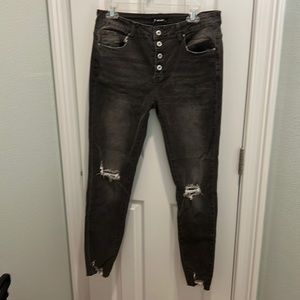BTFBM Black Distressed Jeans Size Large